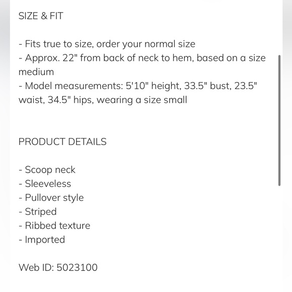 FRAME blue and white Striped Scoop Neck Sweater Tank Top - Picture 12 of 12